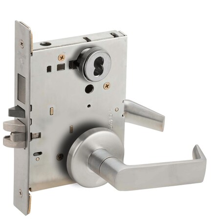 Schlage Entrance Mortise Lock with Deadbolt, 06B Design, SFIC Prep, Less Core, Satin Chrome L9453B 06B 626